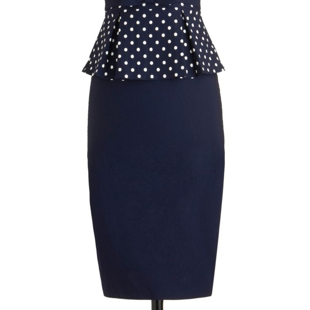 ModCloth First Stop, Style! Peplum Dress - Picture 2 of 11